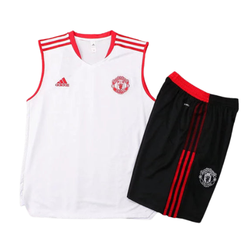 CONJUNTO TREINO MANCHESTER UNITED REGATA+SHORT - BRANCO 2023/24
