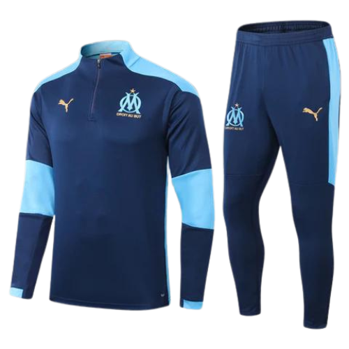 CONJUNTO TREINO MARSELHA JAQUETA+CALÇA - AZUL ESCURO 2023/24