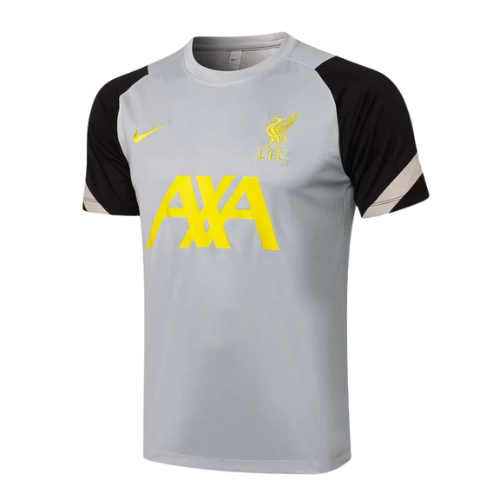 CONJUNTO TREINO LIVERPOOL CAMISA+CALÇA - CINZA/AMARELO 2022/23