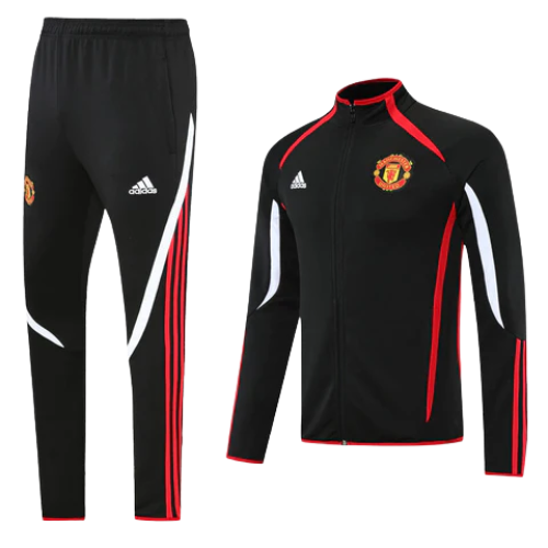 CONJUNTO TREINO MANCHESTER UNITED JAQUETA+CALÇA - PRETO 2022/23