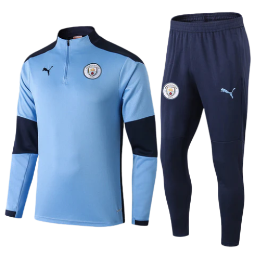 CONJUNTO TREINO MANCHESTER CITY JAQUETA+CALÇA - CELESTE 2021/22