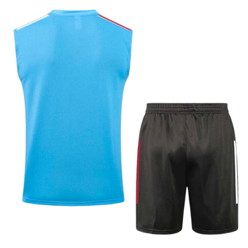 CONJUNTO TREINO REAL MADRID REGATA+SHORT - AZUL CLARO 2022/23