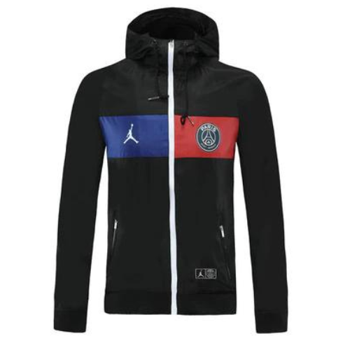 JAQUETA PRETA COM CAPUZ PSG X 2021/22