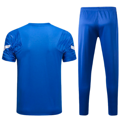 CONJUNTO TREINO BARCELONA CAMISA+CALÇA - AZUL 2021/22
