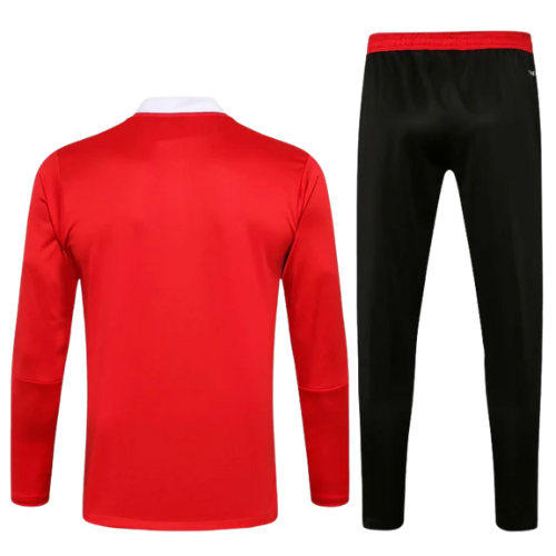 CONJUNTO TREINO BAYERN DE MUNIQUE JAQUETA+CALÇA VERMELHO/BRANCO 23/24