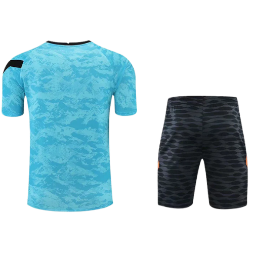 CONJUNTO TREINO CHELSEA CAMISA+SHORT - CELESTE 2021/22
