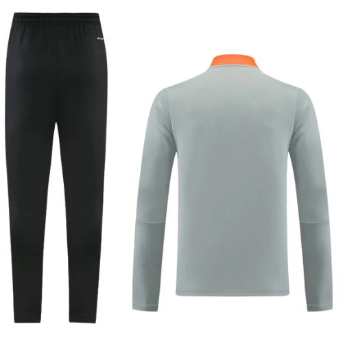 CONJUNTO TREINO JUVENTUS JAQUETA+CALÇA - CINZA/LARANJA 2021/22