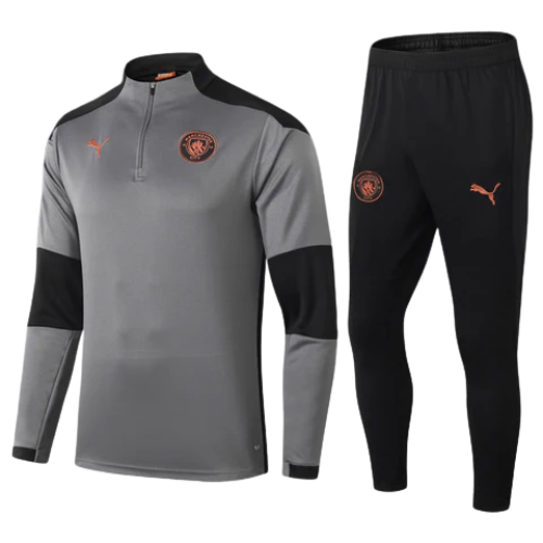 CONJUNTO TREINO MANCHESTER CITY JAQUETA+CALÇA - CINZA 2021/22