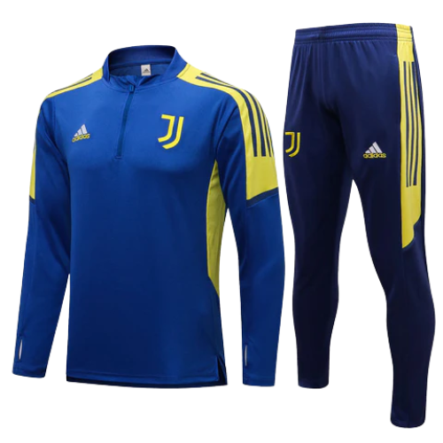 CONJUNTO TREINO JUVENTUS JAQUETA+CALÇA - AZUL/AMARELO 2021/22