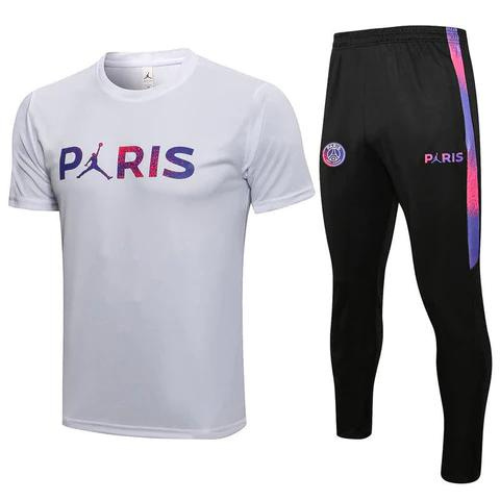 CONJUNTO TREINO PSG "PARIS" CAMISA+CALÇA - BRANCO 2021/22