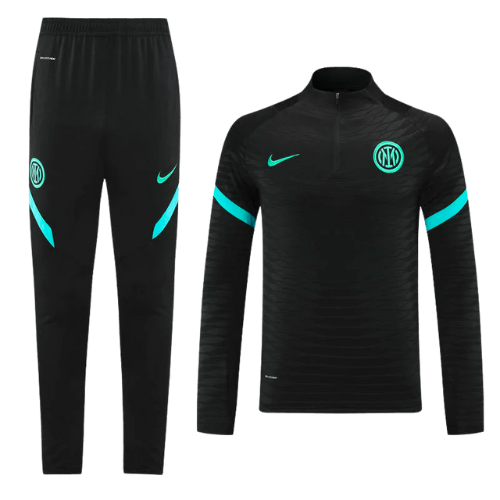 CONJUNTO TREINO INTER DE MILÃO JAQUETA+CALÇA - PRETO/VERDE 2022/23