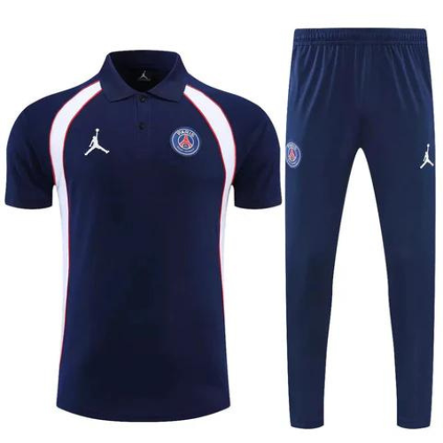 CONJUNTO TREINO PSG PÓLO+CALÇA - AZUL 2023/24
