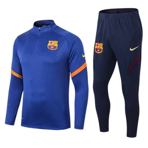 CONJUNTO TREINO BARCELONA JAQUETA+CALÇA - AZUL 2021/22