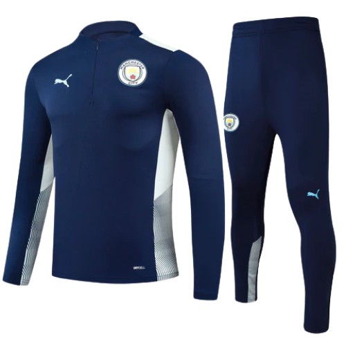 CONJUNTO TREINO MANCHESTER CITY JAQUETA+CALÇA - AZUL 2022/23