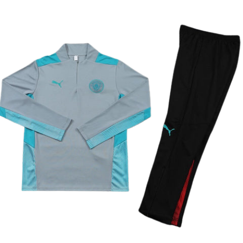 CONJUNTO TREINO MANCHESTER CITY JAQUETA+CALÇA - CINZA 2022/23