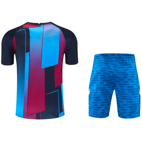 CONJUNTO TREINO BARCELONA CAMISA+SHORT - AZUL MODERN 2022/23