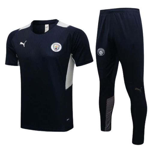 CONJUNTO TREINO MANCHESTER CITY CAMISA+CALÇA - AZUL ESCURO 2022/23