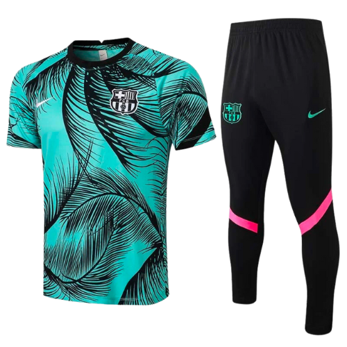 CONJUNTO TREINO BARCELONA CAMISA+CALÇA - SUMMER EDITION 2021/22