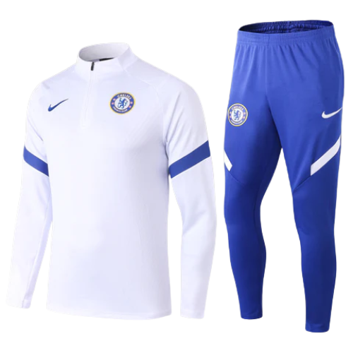 CONJUNTO TREINO CHELSEA JAQUETA+CALÇA - BRANCO 2022/23