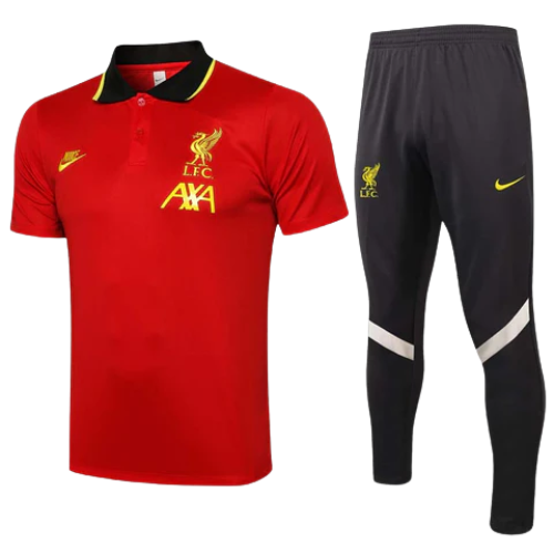 CONJUNTO TREINO LIVERPOOL PÓLO+CALÇA - VERMELHO 2021/22