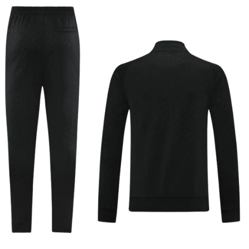 CONJUNTO TREINO LIVERPOOL JAQUETA+CALÇA - PRETO/LARANJA 2021/22