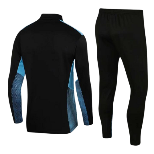 CONJUNTO TREINO MARSELHA JAQUETA+CALÇA - PRETO 2023/24