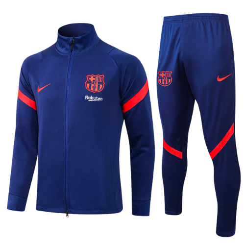 CONJUNTO TREINO BARCELONA JAQUETA+CALÇA - AZUL ESCURO 2022/23