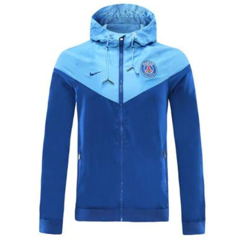 JAQUETA AZUL COM CAPUZ PSG 2021/22