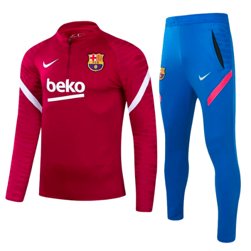 CONJUNTO TREINO BARCELONA JAQUETA+CALÇA - VINHO 2022/23
