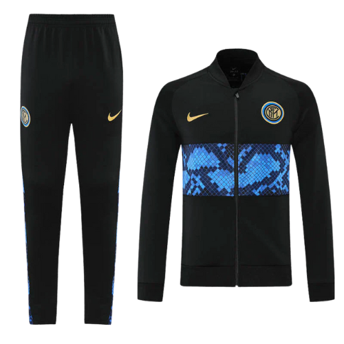 CONJUNTO TREINO INTER DE MILÃO JAQUETA+CALÇA - PRETO 2021/22