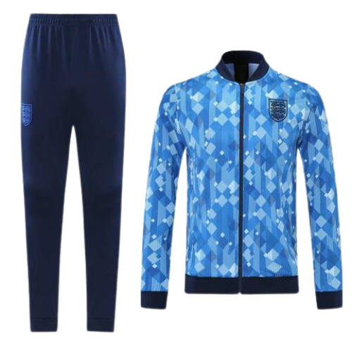 CONJUNTO TREINO INGLATERRA JAQUETA+CALÇA - AZUL CLARO 2021/22
