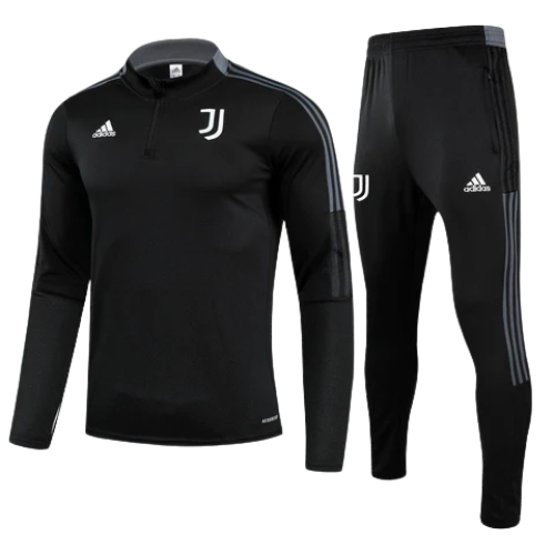 CONJUNTO TREINO JUVENTUS JAQUETA+CALÇA - TOTAL BLACK 2021/22