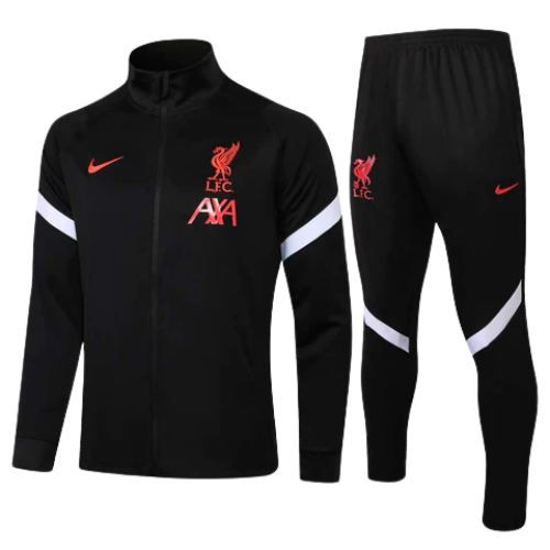 CONJUNTO TREINO LIVERPOOL JAQUETA+CALÇA - PRETO 2021/22