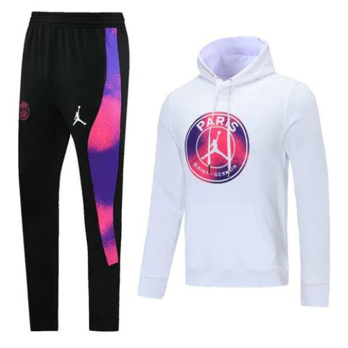 CONJUNTO TREINO PSG "PARIS" MOLETOM+CALÇA - BRANCO 2021/22