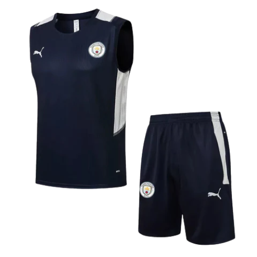 CONJUNTO TREINO MANCHESTER CITY REGATA+SHORT - AZUL 2022/23