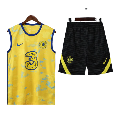 CONJUNTO TREINO CHELSEA REGATA+SHORT - AMARELO 2022/23