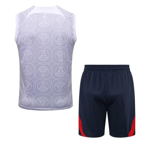 CONJUNTO TREINO PSG REGATA+SHORT - BRANCO 2022/23