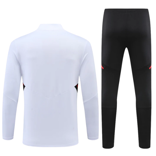 CONJUNTO TREINO BAYERN DE MUNIQUE JAQUETA+CALÇA BRANCO/VERMELHO 23/24