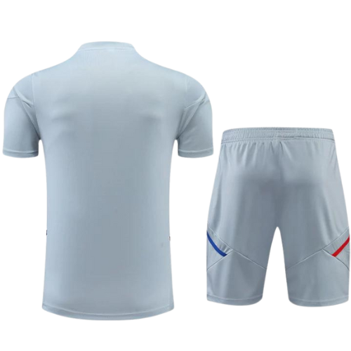 CONJUNTO TREINO OLYMPIQUE LYON CAMISA+SHORT - BRANCO 2023/24