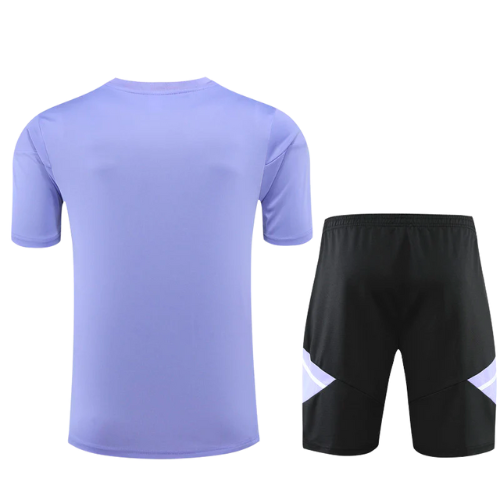 CONJUNTO TREINO REAL MADRID CAMISA+SHORT- ROXO 2021/22