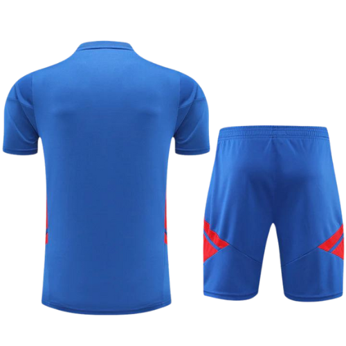 CONJUNTO TREINO OLYMPIQUE LYON CAMISA+SHORT - AZUL 2023/24