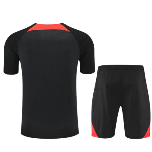 CONJUNTO TREINO LIVERPOOL CAMISA+SHORT - PRETO 2022/23