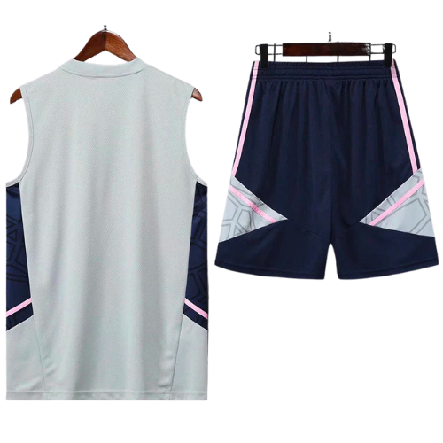 CONJUNTO TREINO ARSENAL REGATA+SHORT - CINZA 2023/24
