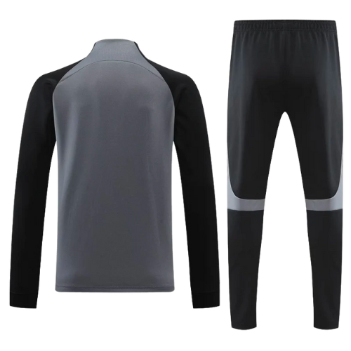 CONJUNTO TREINO BARCELONA JAQUETA+CALÇA - CINZA 2022/23