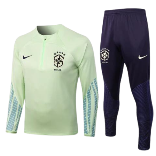 CONJUNTO TREINO BRASIL JAQUETA+CALÇA - VERDE LIMÃO 2022/23