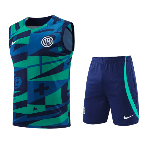 CONJUNTO TREINO INTER DE MILÃO REGATA+SHORT - AZUL DEGRADÉ 2023/24