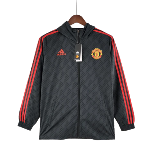 JAQUETA CORTA VENTO PRETA MANCHESTER UNITED 2022
