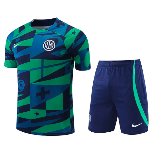 CONJUNTO TREINO INTER DE MILÃO CAMISA+SHORT - VERDE DEGRADÉ 2023/24