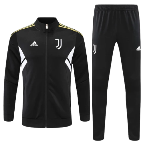 CONJUNTO TREINO JUVENTUS JAQUETA+CALÇA - PRETO/BRANCO 2021/22
