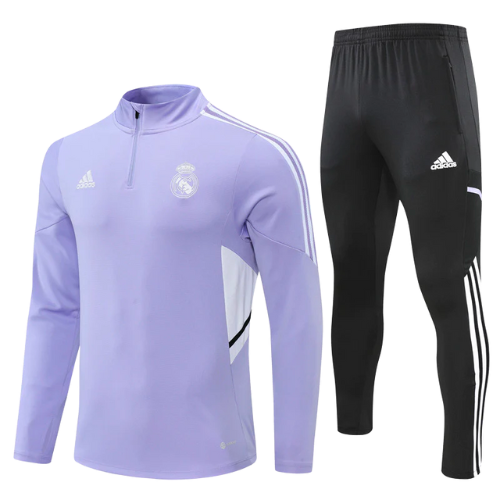 CONJUNTO TREINO REAL MADRID JAQUETA+CALÇA - ROXO 2022/23